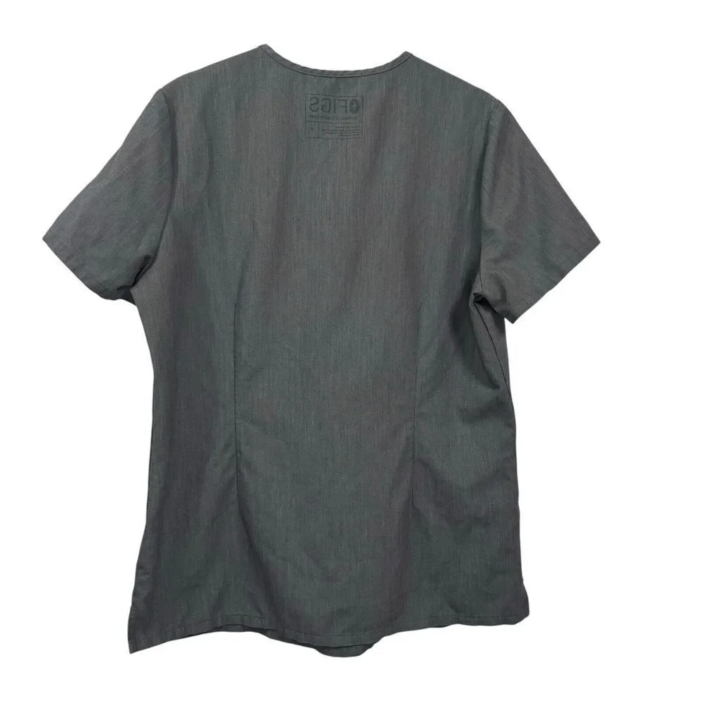 FIGS Women's Catarina One-Pocket‎ Scrub Top Graphite Gray Size Small - Picture 2 of 9